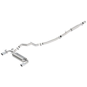 Ford Focus Performance Exhaust - Rear - Ford Racing - Sport Cat-Back Exhaust System with Dual 4 in. Chrome Plated Tips - Polished/Chrome - `16-`17